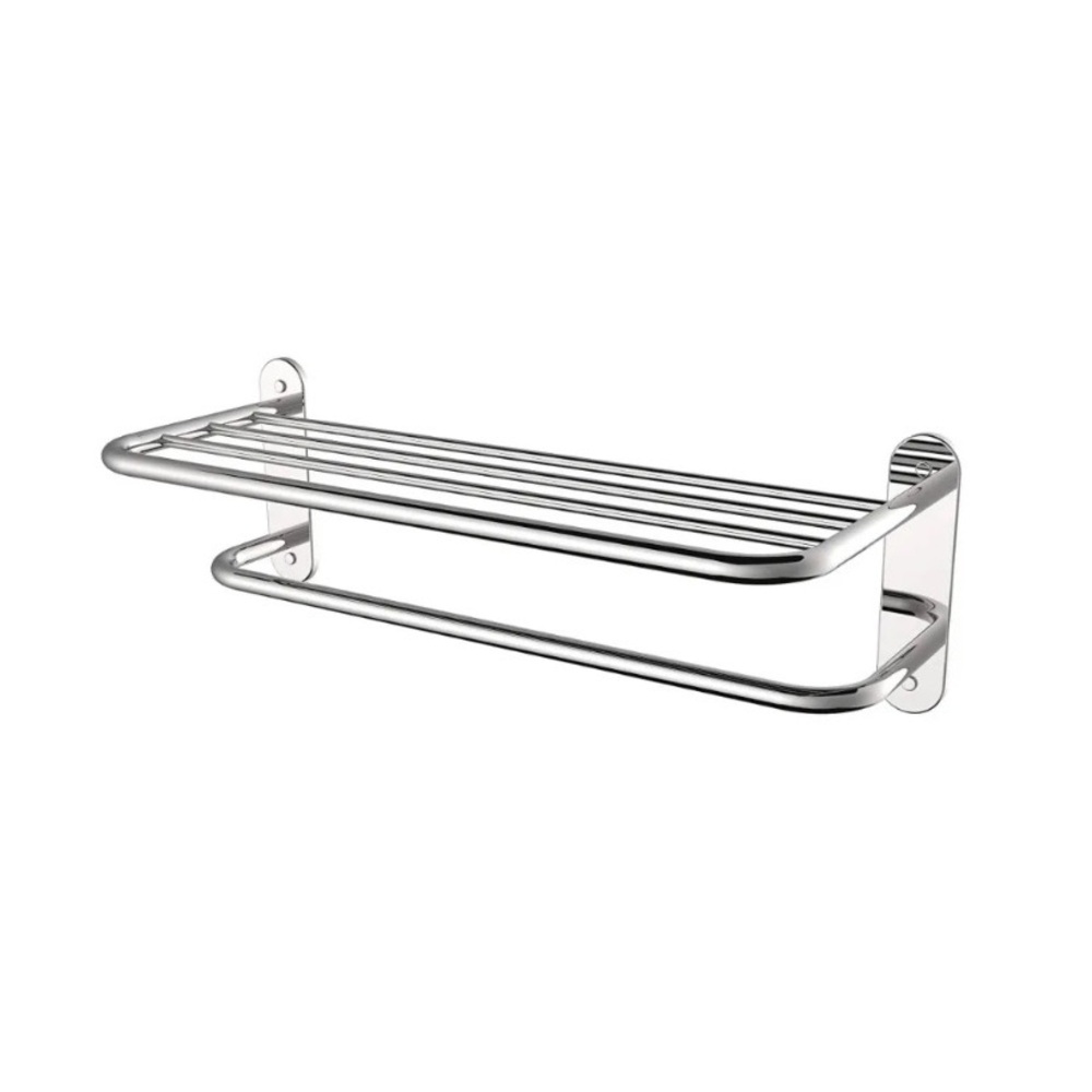24'' Bathroom Wall Mount Towel Rack Shelf With A Towel Bar, Ship Alone
